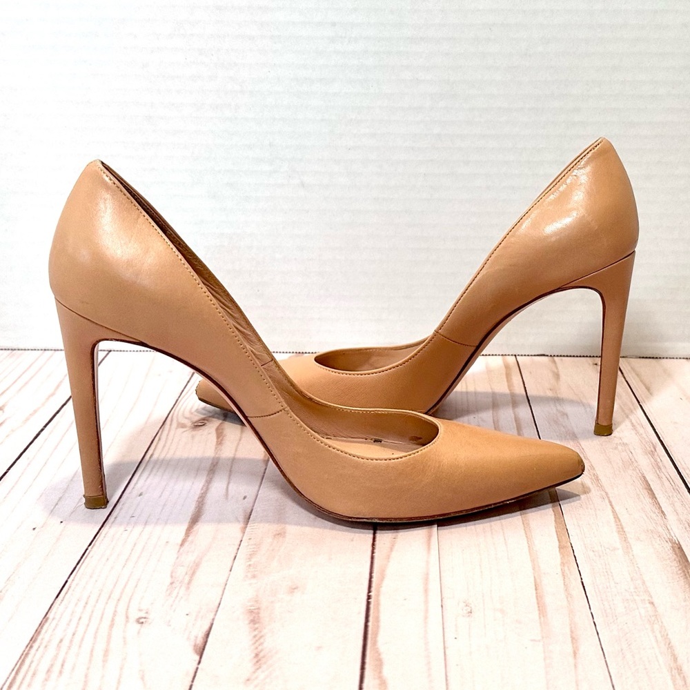 Stuart Weitzman Tan Leather Stiletto Pumps